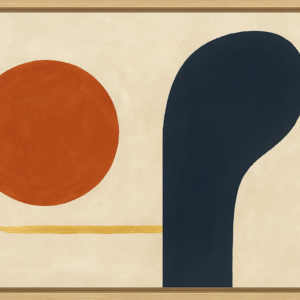 “minimalist abstract painting – modern geometric wall art in limited colors